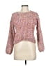 Generation 100% Polyester Tweed Pink Pullover Sweater Size M - photo 1