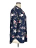 Timeson 100% Polyester Floral Blue 3/4 Sleeve Blouse Size XL - photo 4