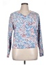 Freely Floral Blue Pullover Sweater Size L - photo 1