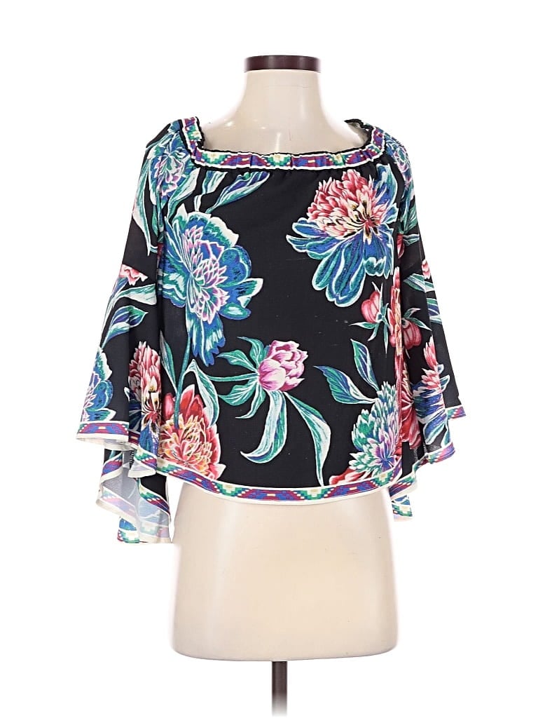 Pre-owned Flying Tomato 3/4 Sleeve Blouse In Blue