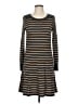 Ann Taylor LOFT Stripes Gray Casual Dress Size M - photo 1