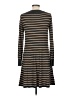 Ann Taylor LOFT Stripes Gray Casual Dress Size M - photo 2