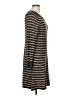 Ann Taylor LOFT Stripes Gray Casual Dress Size M - photo 4