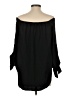 Club Monaco 100% Polyester Black 3/4 Sleeve Blouse Size 2 - photo 2