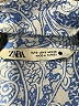 Zara Paisley Blue Long Sleeve Button-Down Shirt Size S - photo 7