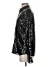 NONchalant 100% Polyester Metallic Black Long Sleeve Blouse Size XS - photo 5