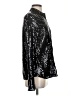 NONchalant 100% Polyester Metallic Black Long Sleeve Blouse Size XS - photo 4
