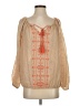 Lucky Brand Tan 3/4 Sleeve Blouse Size XS - photo 1