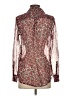 Equipment 100% Silk Animal Print Red Long Sleeve Silk Top Size XS - photo 2