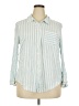 Torrid 100% Rayon Stripes Blue Long Sleeve Button-Down Shirt Size 2X Plus (2) - photo 1