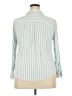 Torrid 100% Rayon Stripes Blue Long Sleeve Button-Down Shirt Size 2X Plus (2) - photo 2