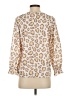 Shein 100% Polyester Animal Print Ivory 3/4 Sleeve Blouse Size 4 - photo 2