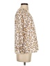 Shein 100% Polyester Animal Print Ivory 3/4 Sleeve Blouse Size 4 - photo 4