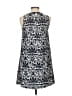 Ann Taylor LOFT 100% Polyester Graphic Blue Casual Dress Size XS - photo 2