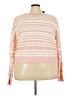 Wednesday's Girl 100% Acrylic Stripes Pink Pullover Sweater Size 26 - photo 1