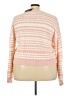 Wednesday's Girl 100% Acrylic Stripes Pink Pullover Sweater Size 26 - photo 2