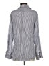 Zara 100% Viscose Rayon Stripes Blue Long Sleeve Button-Down Shirt Size XS - photo 2