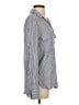 Zara 100% Viscose Rayon Stripes Blue Long Sleeve Button-Down Shirt Size XS - photo 4