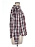 Ann Taylor LOFT Plaid Multi Color Burgundy Long Sleeve Blouse Size L - photo 4