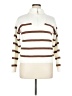 Unbranded Stripes Ivory Turtleneck Sweater Size XL - photo 1