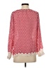 Joie 100% Silk Chevron-herringbone Red Long Sleeve Silk Top Size S - photo 2
