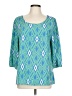 Assorted Brands 100% Polyester Teal 3/4 Sleeve Blouse Size L - photo 1