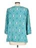 Assorted Brands 100% Polyester Teal 3/4 Sleeve Blouse Size L - photo 2