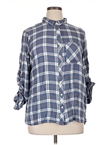 Max Jeans 3/4 Sleeve Button-Down Shirt (view 1)