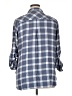 Max Jeans 100% Rayon Plaid Blue 3/4 Sleeve Button-Down Shirt Size 1X - photo 2