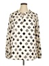 Unbranded Argyle Ivory Long Sleeve Blouse Size XL - photo 1