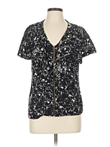 Tory Burch Short Sleeve Silk Top (view 1)