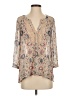 Maeve 100% Polyester Tan 3/4 Sleeve Blouse Size 4 - photo 1