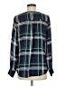 Violet & Claire 100% Polyester Plaid Blue Long Sleeve Blouse Size M - photo 2