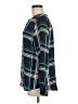 Violet & Claire 100% Polyester Plaid Blue Long Sleeve Blouse Size M - photo 5