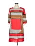MNG Color Block Red Casual Dress Size 6 - photo 1