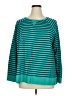 a.n.a. A New Approach Stripes Teal Pullover Sweater Size 1X - photo 1