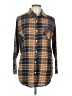 Hyfve Plaid Brown Long Sleeve Blouse Size L - photo 1