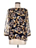CAbi 100% Polyester Blue 3/4 Sleeve Blouse Size M - photo 1