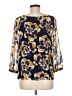CAbi 100% Polyester Blue 3/4 Sleeve Blouse Size M - photo 2