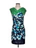 BCBGMAXAZRIA Graphic Teal Cocktail Dress Size XS - photo 1