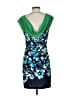 BCBGMAXAZRIA Graphic Teal Cocktail Dress Size XS - photo 2