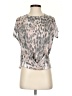 Tryst Animal Print Silver Short Sleeve Top Size S - photo 1
