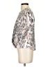 Tryst Animal Print Silver Short Sleeve Top Size S - photo 5