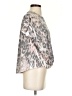 Tryst Animal Print Silver Short Sleeve Top Size S - photo 4