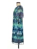 Danillo Boutique 100% Polyester Tie-dye Aztec Or Tribal Print Blue Casual Dress Size 8 - photo 5