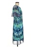 Danillo Boutique 100% Polyester Tie-dye Aztec Or Tribal Print Blue Casual Dress Size 8 - photo 4