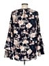 Jodifl 100% Polyester Blue Long Sleeve Blouse Size L - photo 2