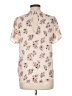 Sienna Sky 100% Polyester Floral Ivory Short Sleeve Blouse Size M - photo 2