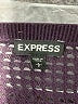 Express 100% Rayon Metallic Purple Pullover Sweater Size S - photo 7