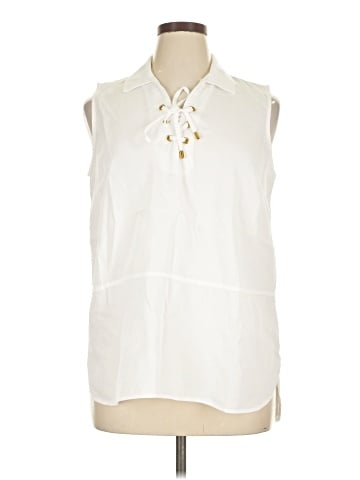 Ellen Tracy Sleeveless Button-Down Shirt (view 1)